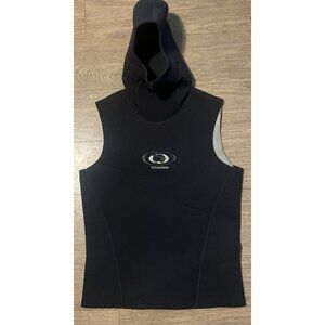 Titanium Men’s Wetsuit Sleeveless Hoodie Top Size L Black